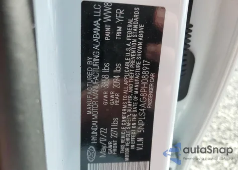 2023 Hyundai Elantra Sel from USA, damaged, VIN 5NPLS4AG8PH088917